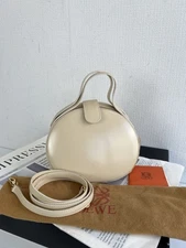 Loewe Anagram Round Leather Handbag