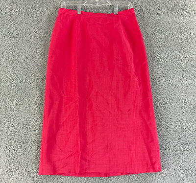Max Mara A-Line Skirt Womens Size 12 Pink Wool Mohair Made in Italy Knee Length