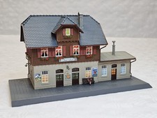 VAU-PE 8223 H0 BAHNHOF m. NEBENGEBÄUD fertig gebaut SAMMLER VINTAGE MODELLBAHN 