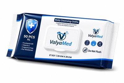 Adult Body Wipes XL Elderly Incontinence Care Fragrance Free Wet Washcloths 50ct