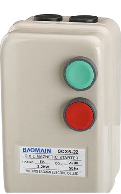Magnetic Electric Motor Starter Control QCX5-22 AC 220V 3.2-5A 3HP 1.5 - 2.2KW 3
