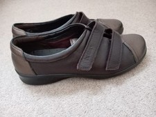 Hotter Leap Brown Bronze Comfort Shoes Ladies Easy Fasten UK 5.5 EXF. Worn Once.