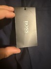 HUGO BOSS Mens 38R (38 x Unhemmed) Modern Fit Micro Grid Blue Dress Pants Wool — photo 5