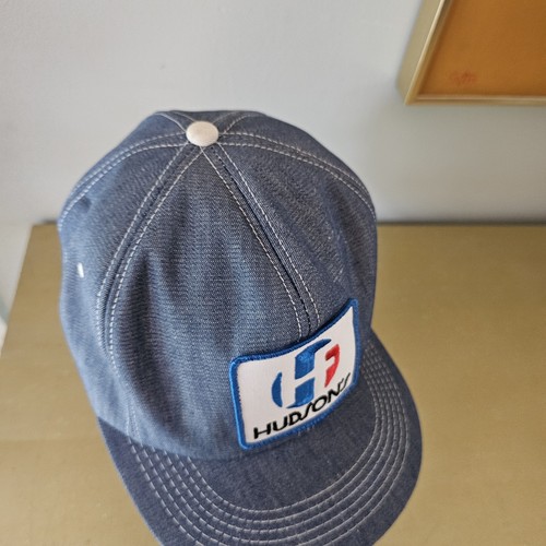 K Products Snapback Trucker Farmer Hudson's Feed Denim 1980s - Picture 5 of 7