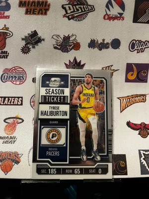 Tyrese Haliburton 2023-24 Contenders Optic Season Ticket Silver Pacers #25