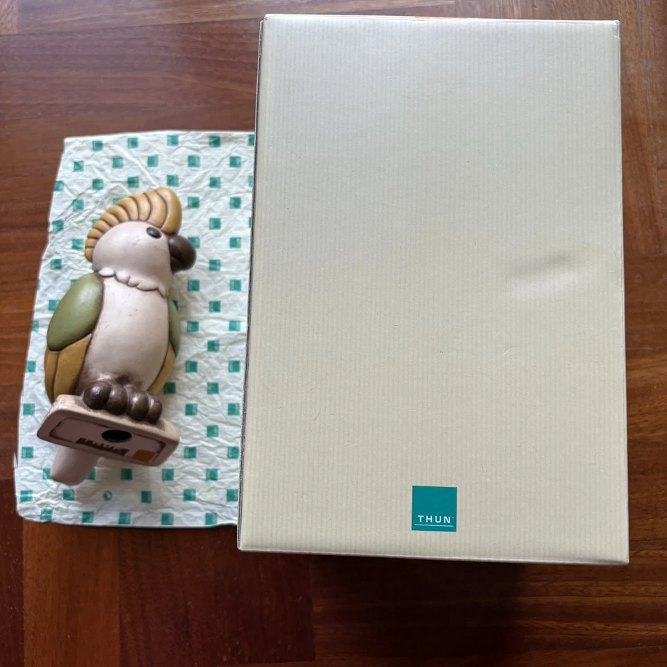 Thun Pappagallo Edizione Limitata Natale 2006 RARO Altezza 16 cm CON SCATOLA - Immagine 3 di 4