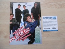 The Cure "Robert Smith Perry Bamonte" autographs signed A4 magazine image ACOA