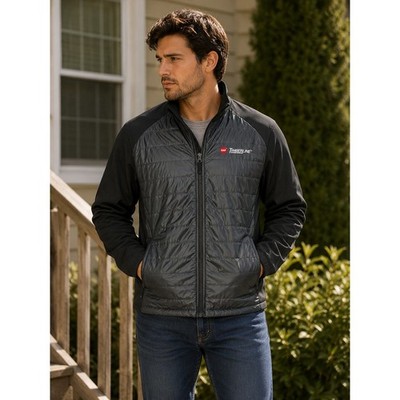 GAF Timberline Hybrid Jacket Mens Size SM Black Quilted Softshell Workwear Zip