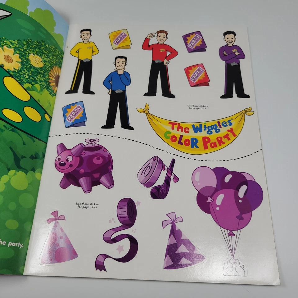 The Wiggles Sticker Story Book Lot Friends Celebration Grosset & Dunlap 2003 Y2K Foto 3 de 4