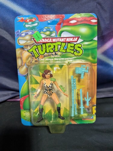 Figura de acción Playmates Cave April The Ninja Newscaster TMNT 1992 sin perforar  - Imagen 1 de 13