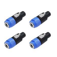 4pcs NL4FC Speaker Plug Connector 1/4 inch to Speakon Adapter Cable Assembly