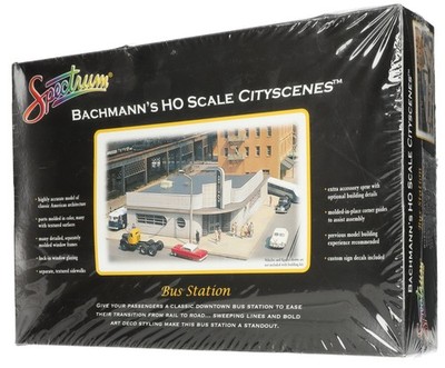88005 Bachmann HO Scale Bus Station Cityscenes - Factory Sealed (Gebraucht)
