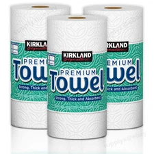 Kirkland Signature Paper Towels, 2-Ply, 3 Rolls, 160 Sheets Each, 255 sq ft