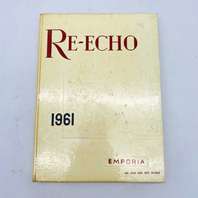 1961 Re-Echo Annual Yearbook Emporia Senior High Kansas 50th Anniversary