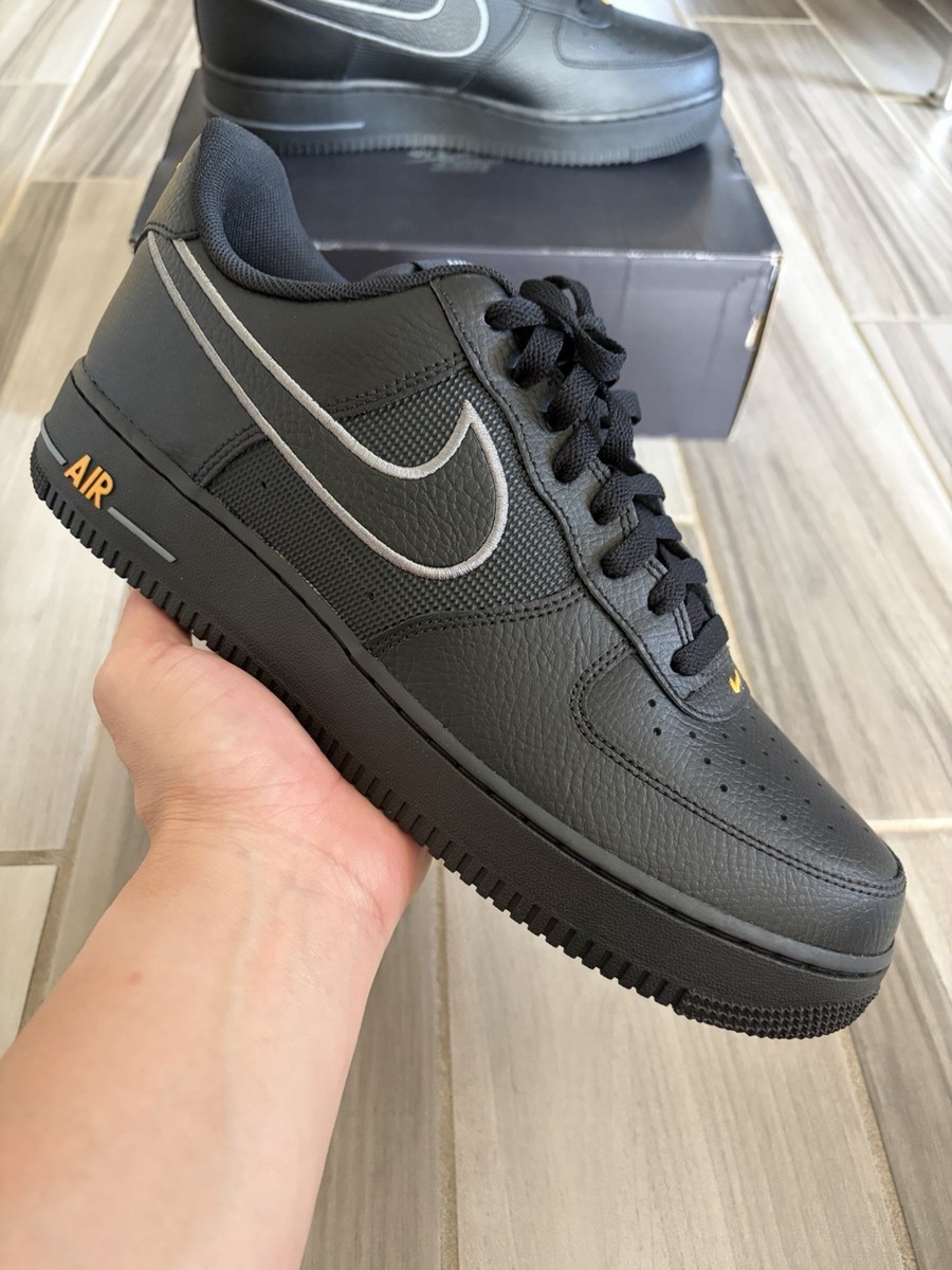 Men's Nike Air Force 1 '07 SE Sneakers Shoes - Black Laser Orange