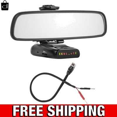 Braided Power Cord & Mirror Mount Kit for Uniden Radar Detectors - Quick Setup