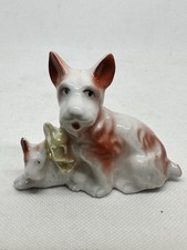 Vintage Japan Scottie Terrier Dog Figurine Mother and Pups
