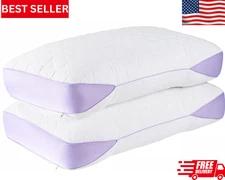 KEYOOHOME Adjustable Bed Pillows King Size Set of 2 Pack with Zipper,Supporti