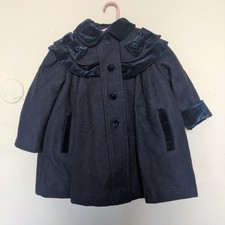 Vintage Childs Wool Coat Petite Coquette with Dust Cape Size 2 Canada Victorian