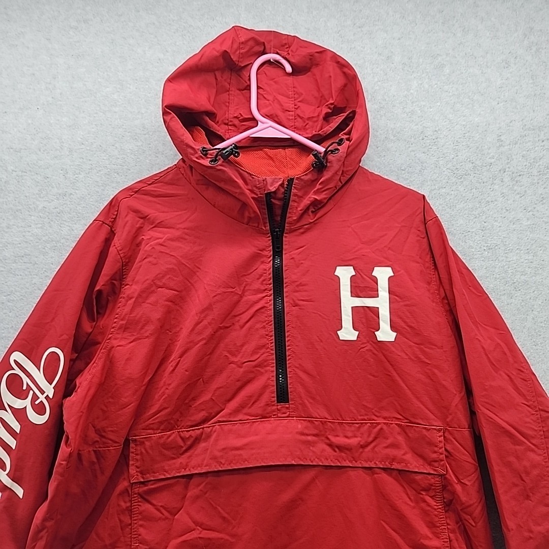 HUF x Budweiser Anheuser Busch Red 1/4 Zip Hooded Windbreaker