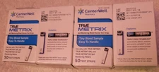 TRUE METRIX/CENTERWELL BLOOD GLUCOSE TEST STRIPS~4 BOXES of 50~NOT EXPIRED