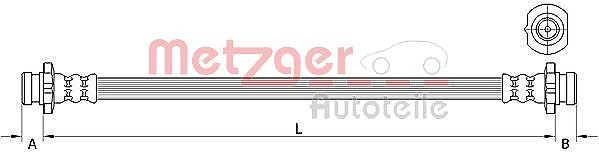 Metzger Bremsschlauch U.A. FüR Nissan, Renault-image