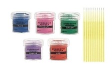 Embossing Powder Bundle - Blue, Red, Green, Magenta, Purple Ranger Embossing