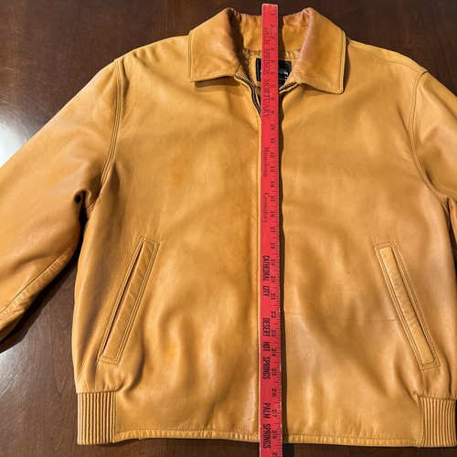 Lederjacke Herren Gr. 40 Made for Saks Fifth Avenue In Italy Butterscotch - Bild 16 von 18