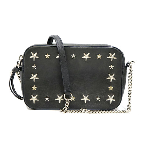 Jimmy Choo Josie Black Shoulder Bag Women's Leather Komaki Store