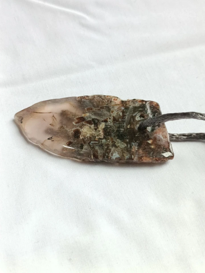 Палочка агат полированный грубый ломтик подвеска 59 X 31 X 5 мм 1 изделие для изготовления ювелирных изделий  - Изображение 2 из 4