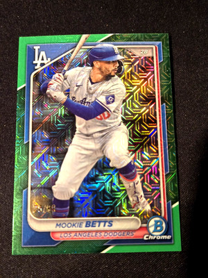 2024 Bowman Chrome Mookie Betts #62 25/99 Green Mojo