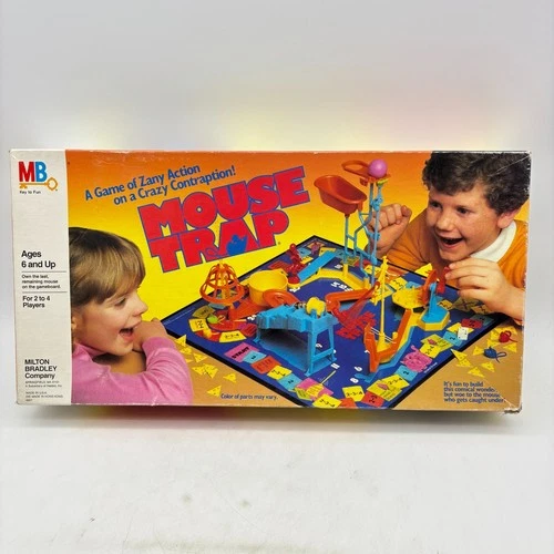 VINTAGE Mouse Trap COMPLETE Milton Bradley 1986 Classic Board Game Kids Family