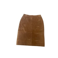 Vintage Pelle Brown Genuine Suede Leather Pencil Skirt