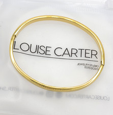 Louise Carter Hinge Closure Bracelet Gold Plated 2.4" I.D