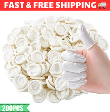200PCS Finger Cots Disposable Finger Protectors Latex Rubber Finger Covers US