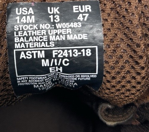 Wolverine Durbin Waterproof Steel Toe 6" W05483 Brown Work Boots Men Size 14-NWT - Picture 7 of 7