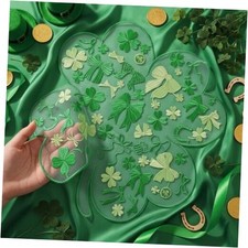 6 Pcs St. Patrick's Day Placemats Green Shamrock Table Mats Irish St.