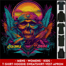 Colourful Dream Sunset Skull Mens Womens Kids Unisex