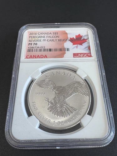 2016 NGC PF 70 Canada S $5 Peregrine Falcon Rev. PF- Early Releases