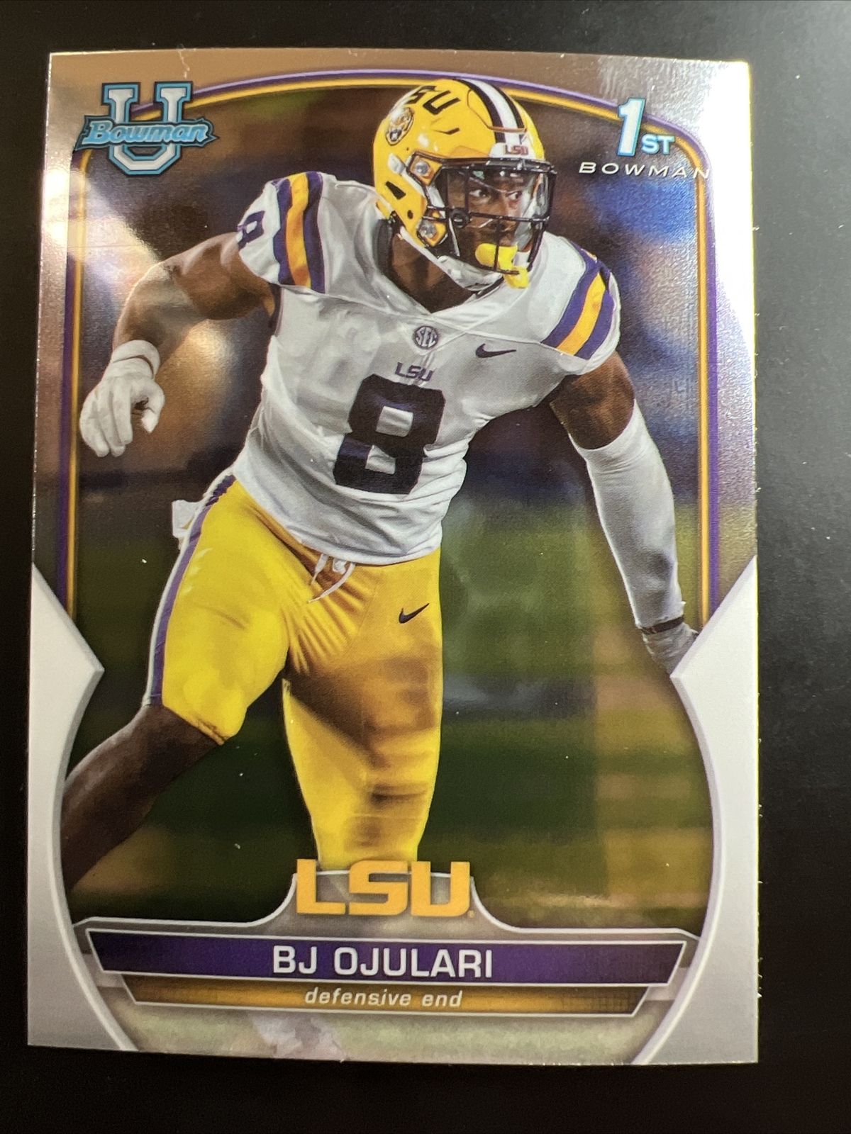 2022 1st Bowman Chrome University BJ Ojulari Auto Rookie LSU Tigers
