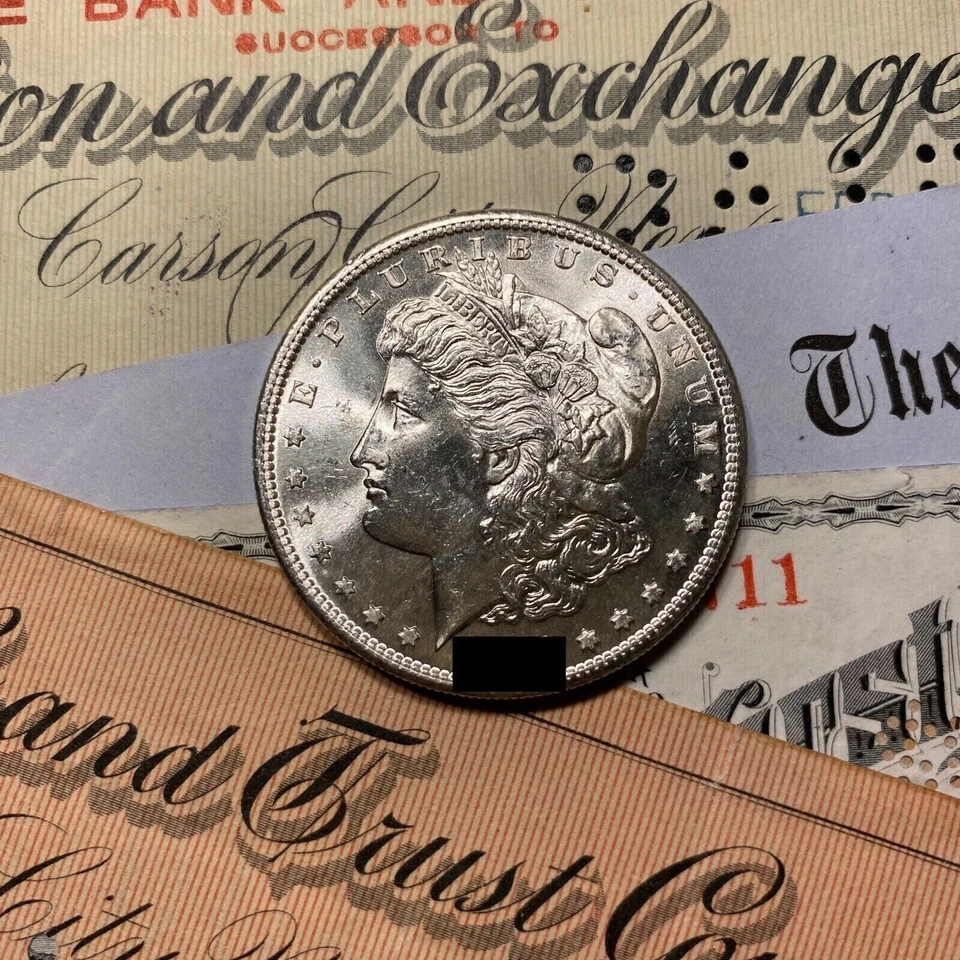 ✯ GEM BU S Morgan Silver Dollar From OBW Roll Estate Hoard ✯ S Mint Unc ✯ - Image 3 of 4