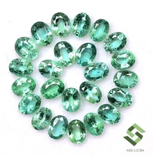 4x3 mm Natural Emerald Oval Cut Lot 35 Pcs 5.38 CTS Zambia Loose Gemstones