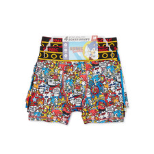 Sonic the Hedgehog Boys 4-Pack Athletic Boxer Briefs Wicking Size Large 10-12