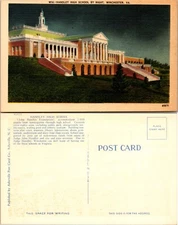 Handley High School Night View Winchester Virginia VA Postcard