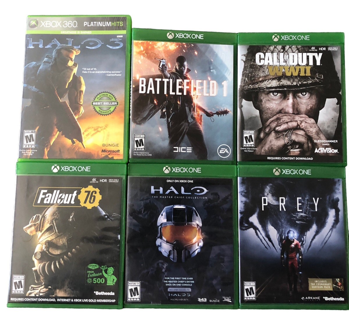6 Xbox Game Lot Bundle/1 Xbox 360 Game/6 XBOX ONE Games | eBay