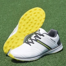 Leather Waterproof Golf Shoes Men Comfortable Anti Slips Sneakers Walking Shoes