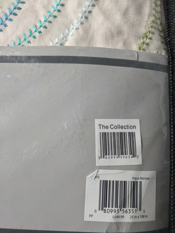 Panel Cortina The Collection Key To Your Beautiful Home 25" X 108" Aqua Marine Foto 4 de 4