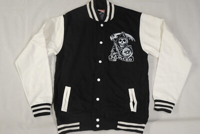 SONS OF ANARCHY SAMCRO LOGO VARSITY BASEBALL JACKET NEW OFFICIAL TV SERIES SHOW