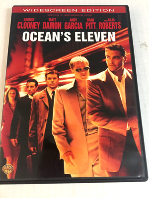 Ocean's Eleven DVD Clooney Pitt Damon Widescreen Ships Same Day With Tracking
