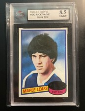 1980-81 TOPPS #242 Rick Vaive Rookie 8.5 NM-MT + Maple Leafs Unscratched RC🔥🔥